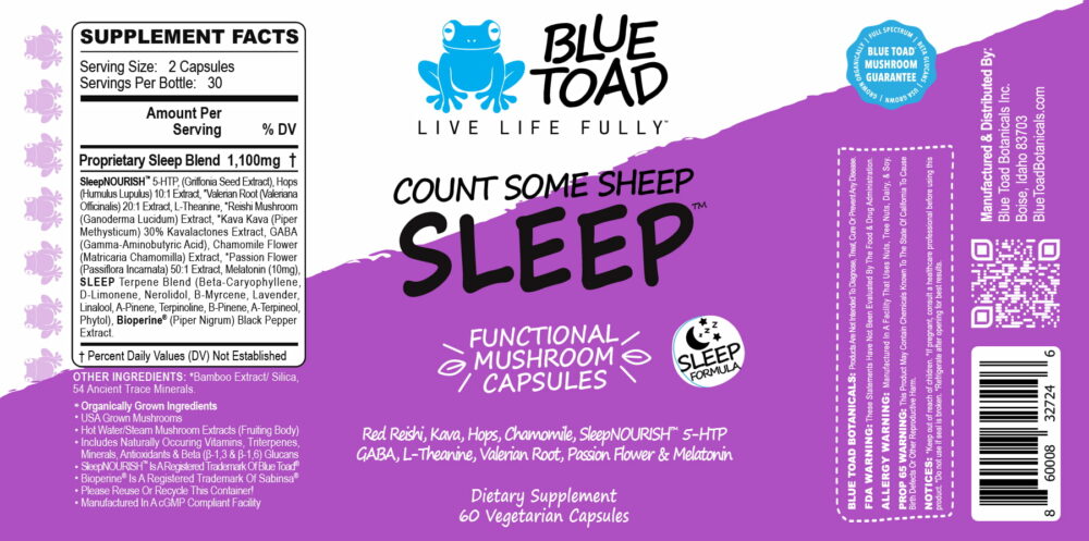 Blue Toad CAPSULES Print Labels 2023 SLEEP X